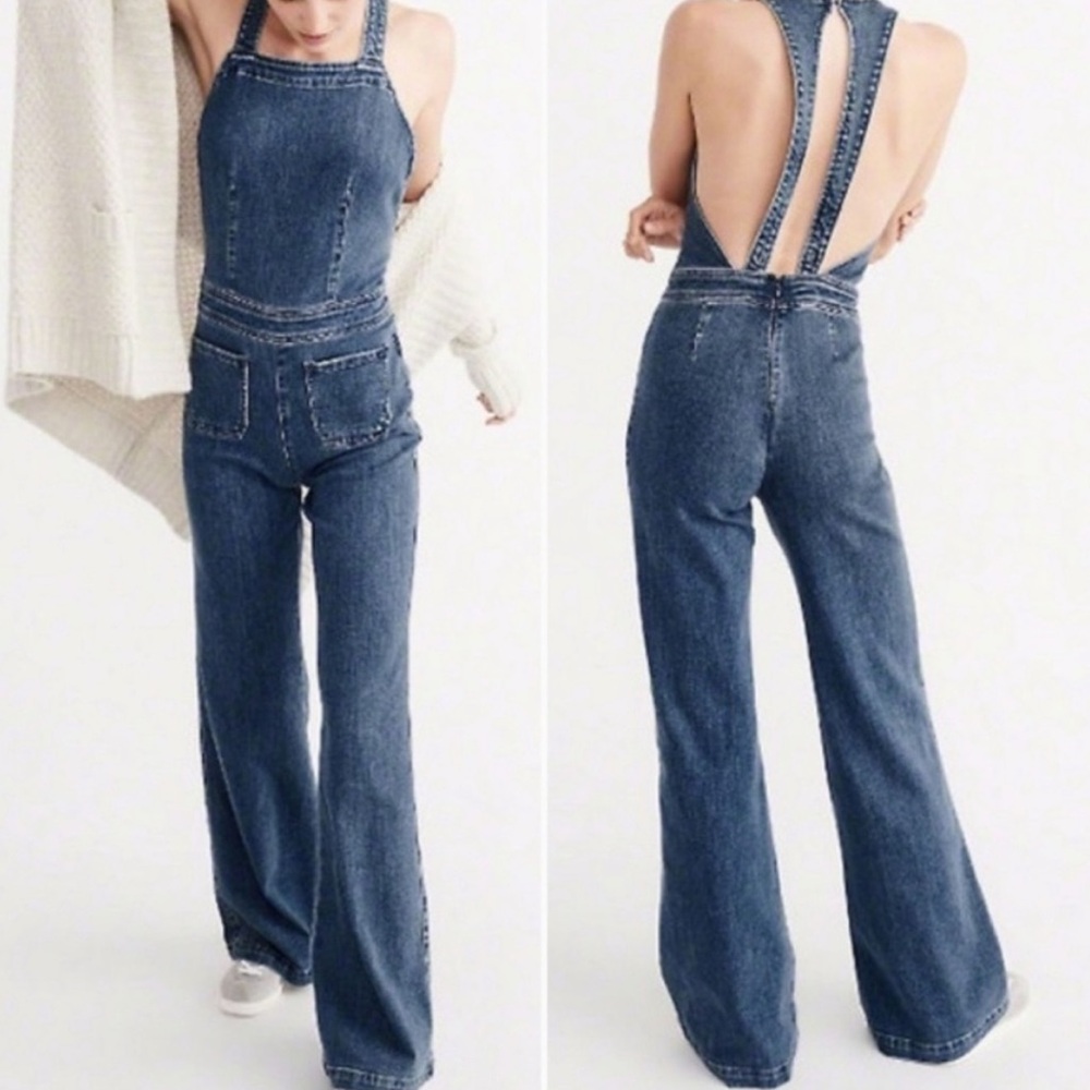 Abercrombie denim jumpsuit size 2